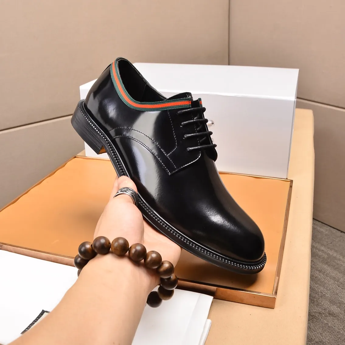 Men's shoes💰540📛📛Original (water-dyed cowhide) Gucci GUCCI official website formal shoes🌀 Italian🇮🇹imported cowhide➕top imported water-dyed cowhide lining💋Finely handmade original bottom, the real thing looks better when photographed in person Standard size 38-44